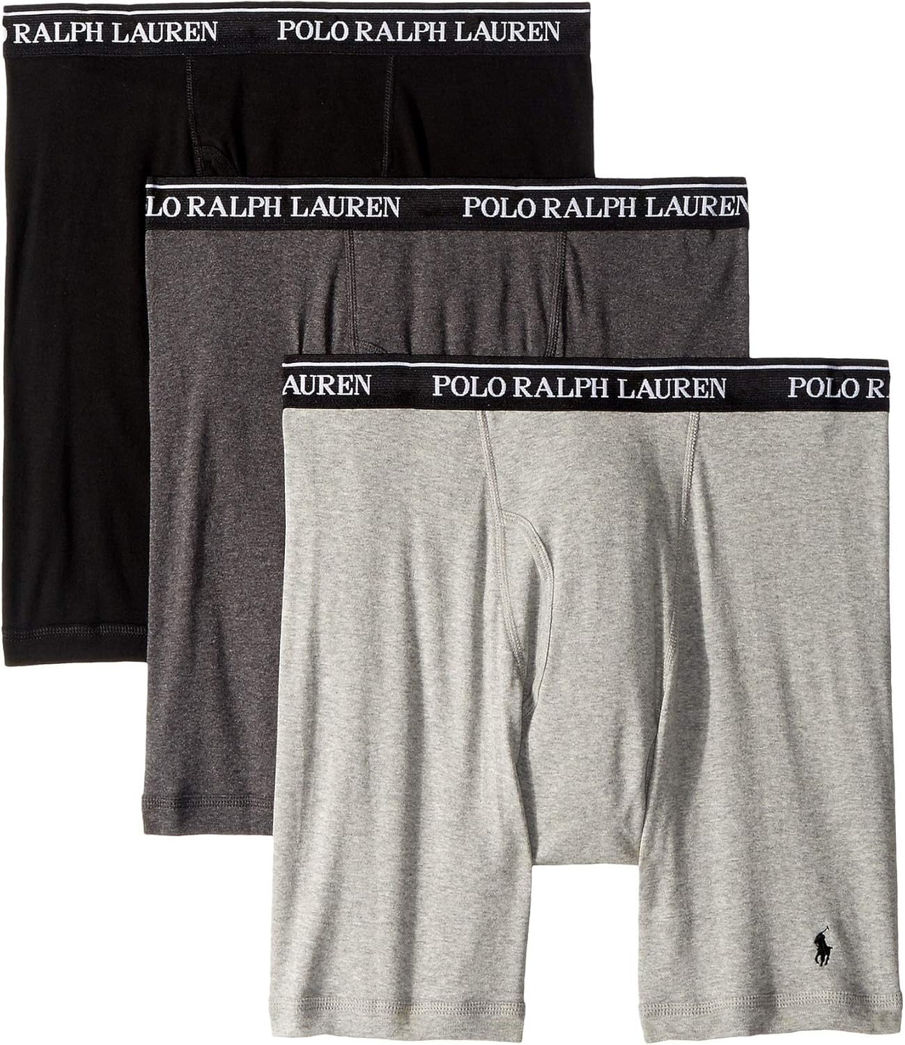 POLO RALPH LAUREN Men's Classic Fit Wicking Boxer Briefs 3-Pack