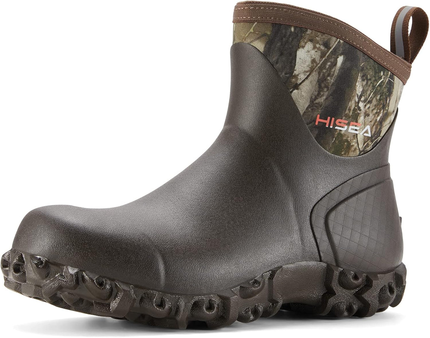 HISEA Men's Waterproof Ankle Rain Boots for Outdoor Activities