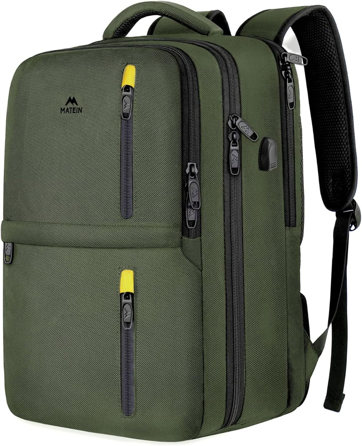 Travel Laptop Backpack with USB Charge Port & Shoe Compartment 17ftin