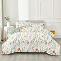Duvet Cover Set 90in x 90in - 100% Cotton Floral Comforter Cover