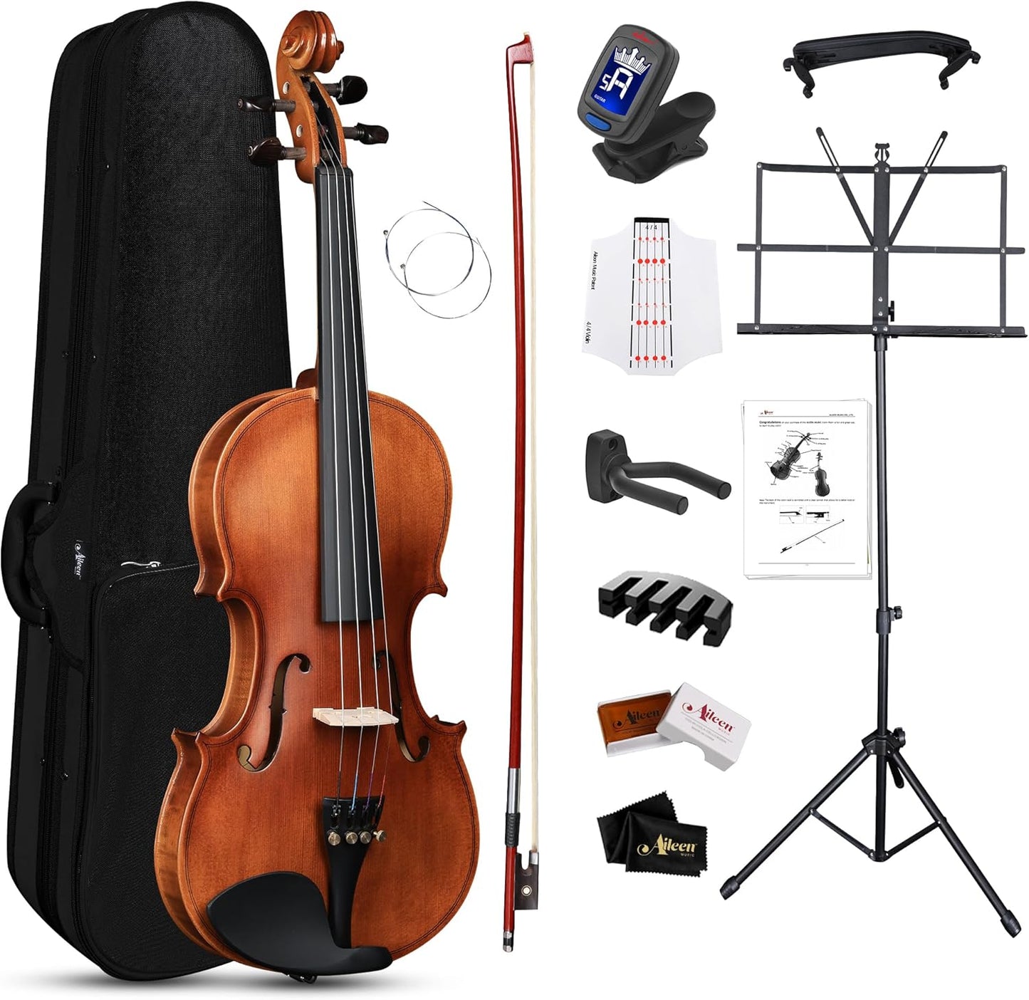 Aileen 3/4 Violin Set for Beginners with Complete Accessories