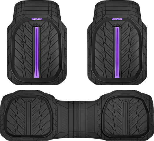 CAR PASS DeepDish Rubber Floor Mats for All Weather Protection