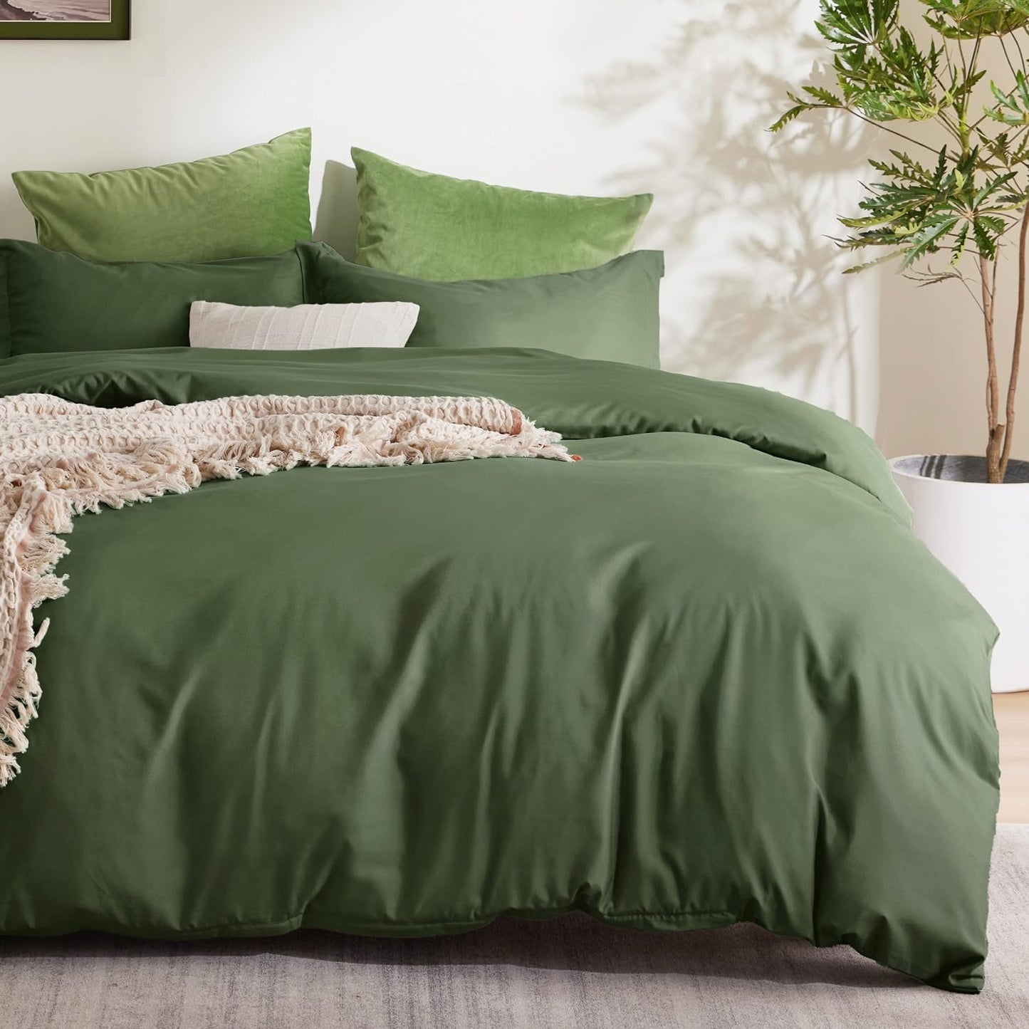 Bedsure Duvet Cover Queen Size - Soft Double Brushed Bedding Set