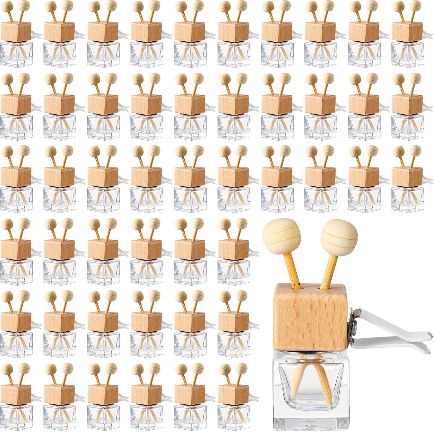 60 Pack Car Diffuser Bottles - Easy Essential Oil Freshness!