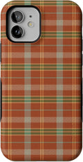 Casely iPhone 12 Mini Case Spiced Chai Fall Plaid - Bold Protection