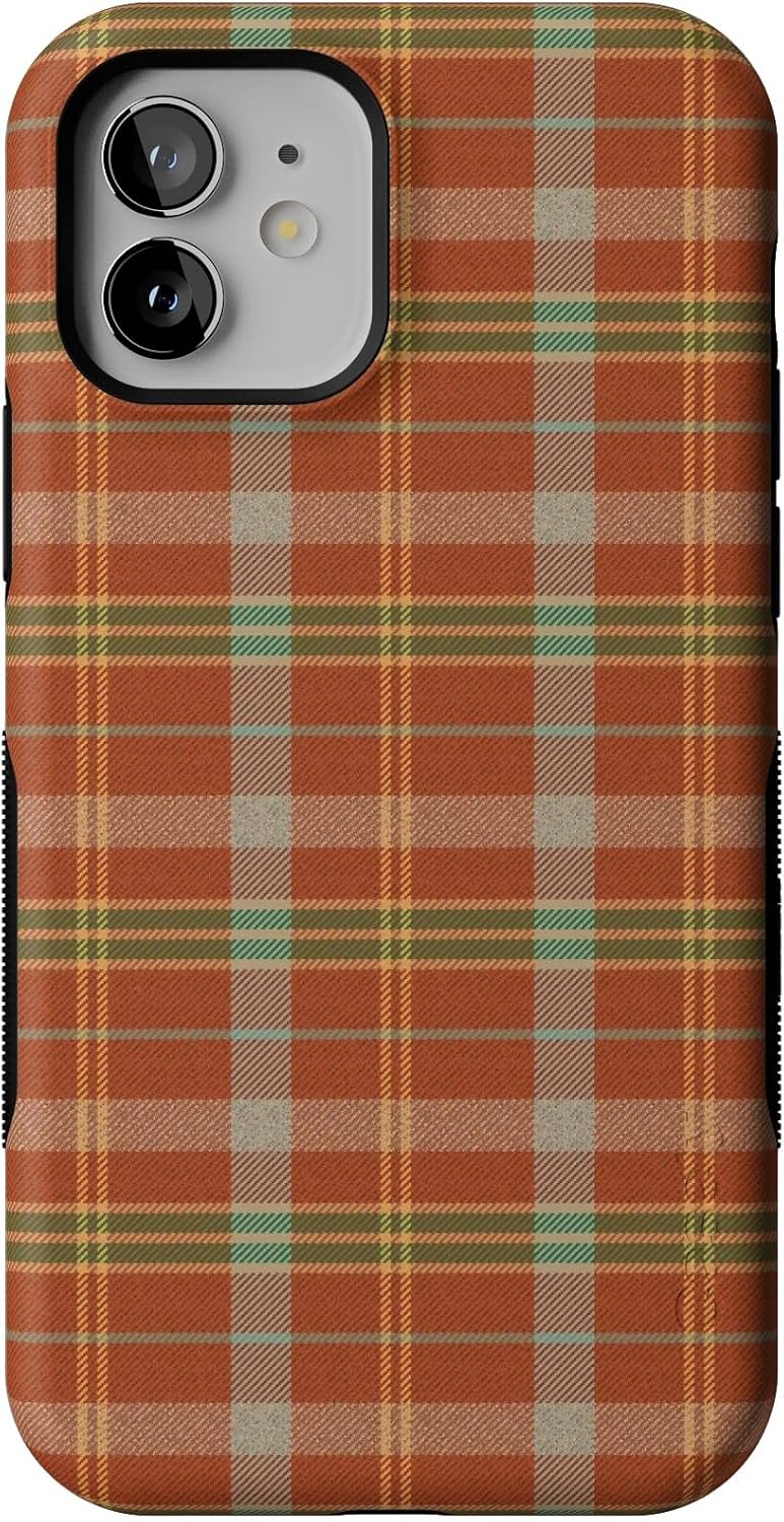 Casely iPhone 12 Mini Case - Spiced Chai Fall Plaid Design