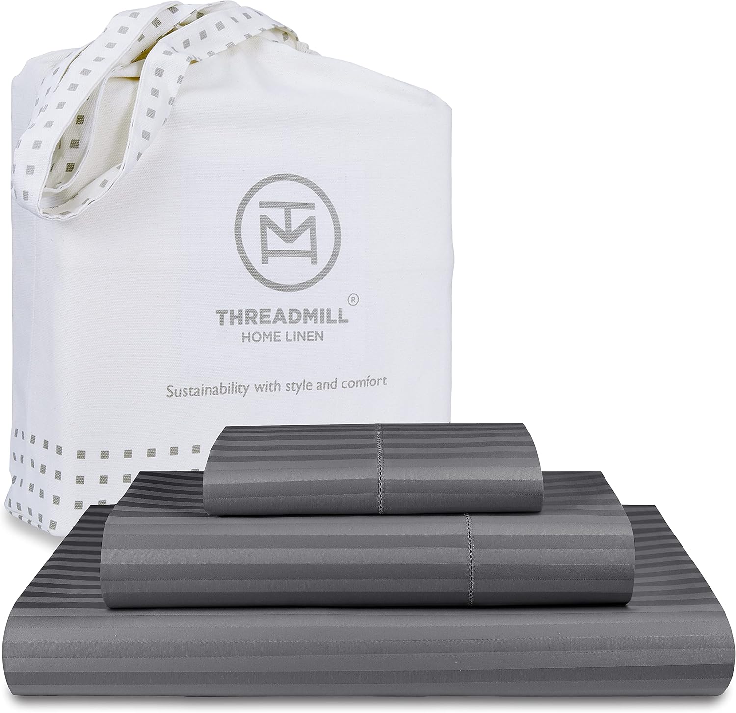Threadmill 100% Cotton Twin XL Sheets Set - 600 Thread Count