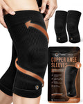 Copper Knee Brace for Men & Women (2 Pack) - Non-Slip Compression