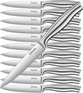 D.Perlla Steak Knives 12 Piece Micro Serrated Set - Ready to Use