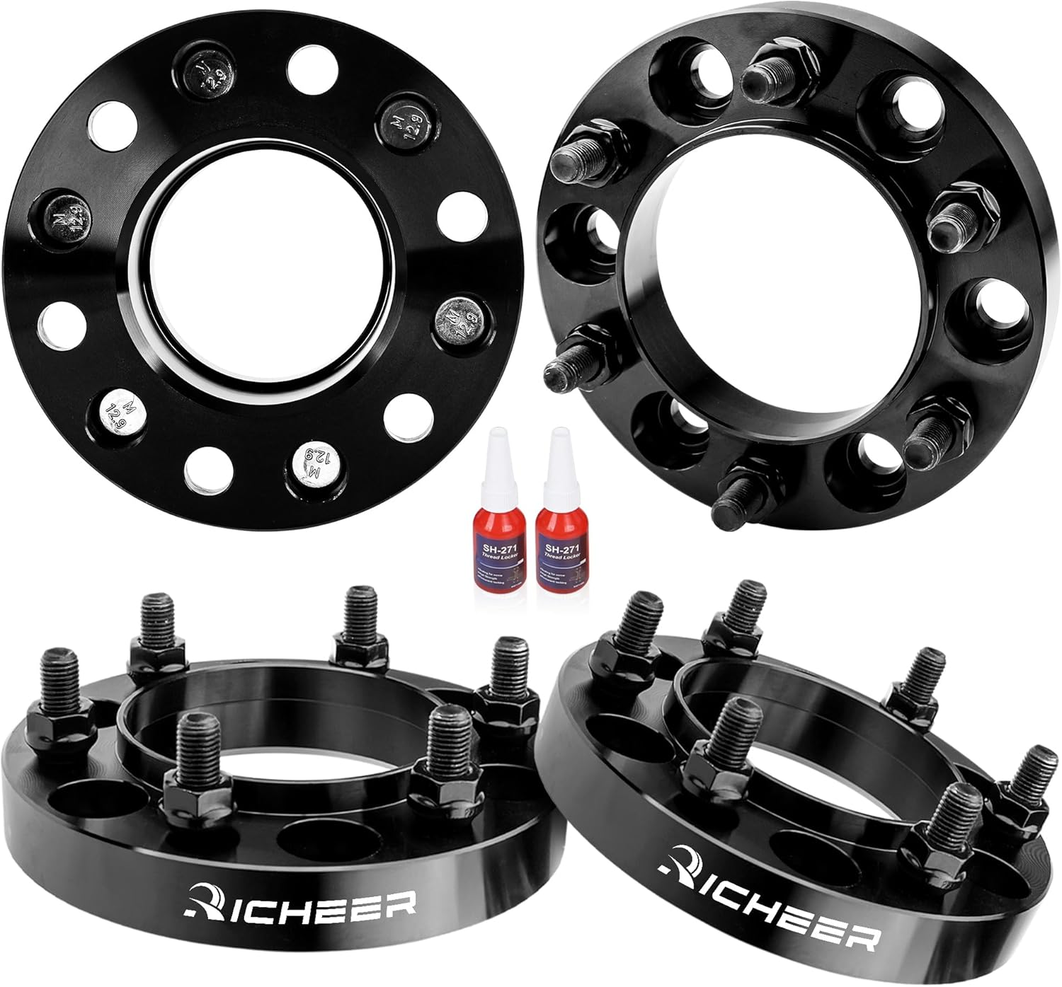 Richeer 1 inch 6x5.5 Hub Centric Wheel Spacers for Tacoma 4Runner