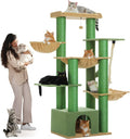 Cactus Cat Tree for Large Indoor Cats 67in Tall - Stable Multi-Cat