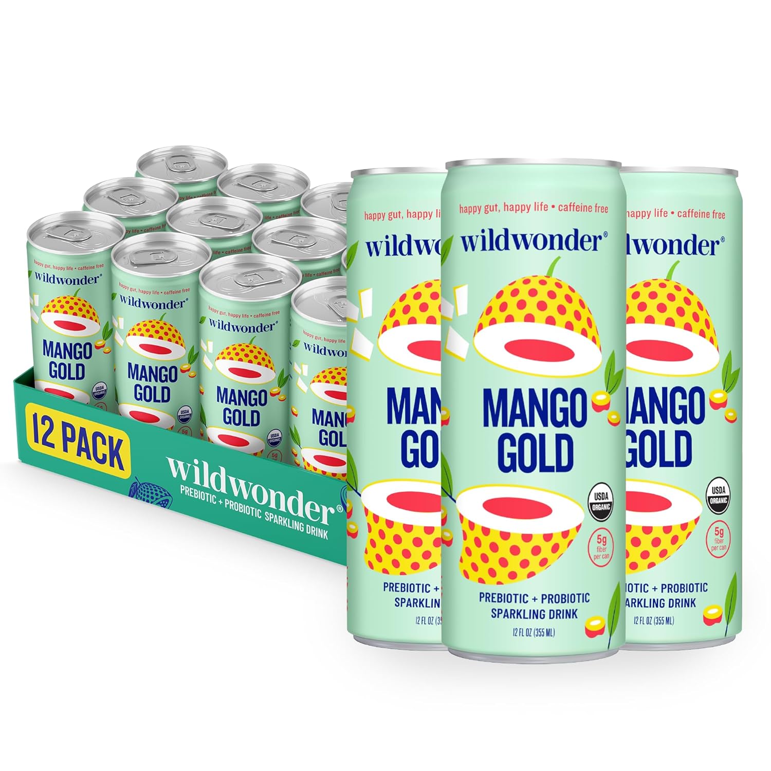 Wildwonder Sparkling Probiotic Drink for Gut Health & Immunity