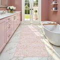 Pink 2x6 Runner Rug for Hallways Bed Side Kitchen - Washable