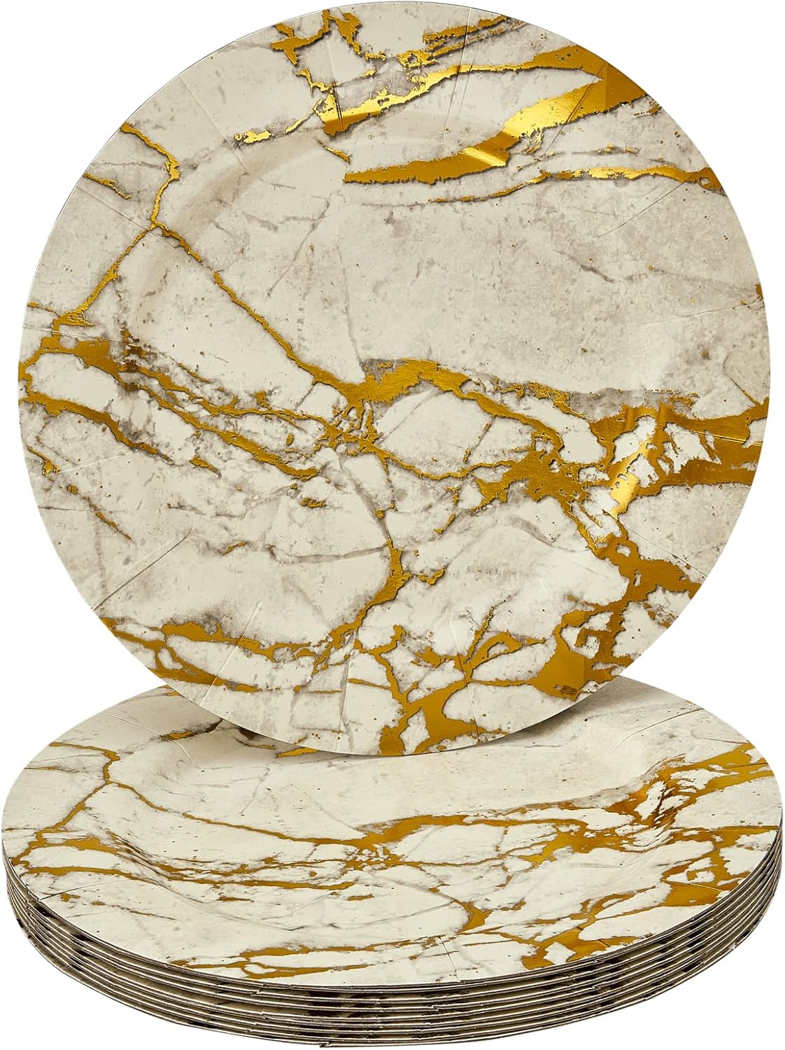 Premium Gold Marble Charger Plates - 13 20pc Set
