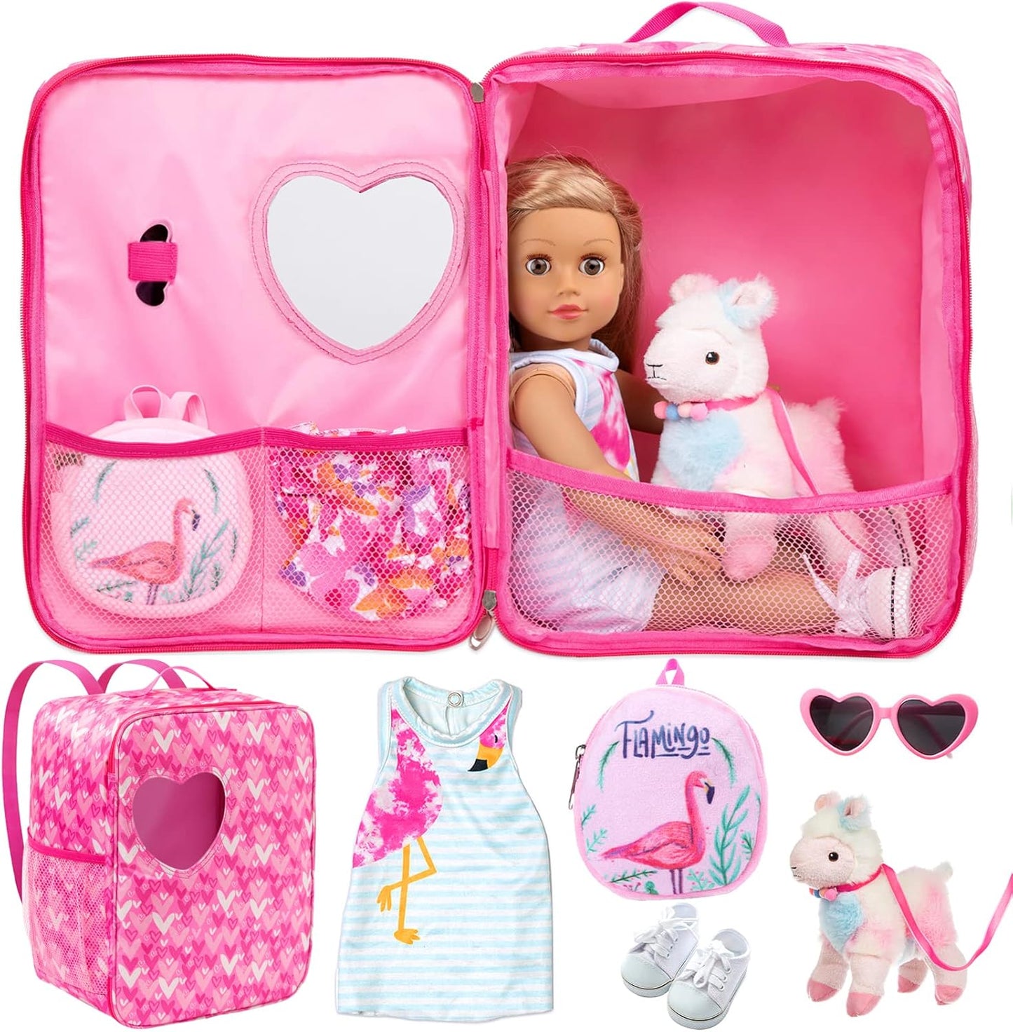 Ecore Fun 18 Inch Girl Doll Carrier Bag with Accessories Set