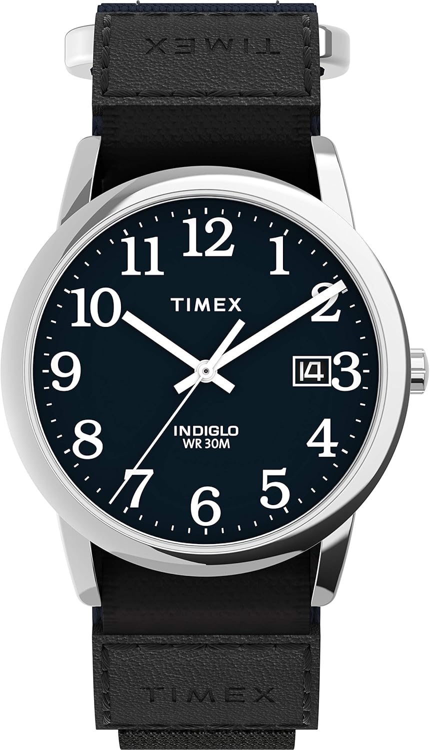 Timex Men's Easy Reader Watch with Adjustable Blue Strap
