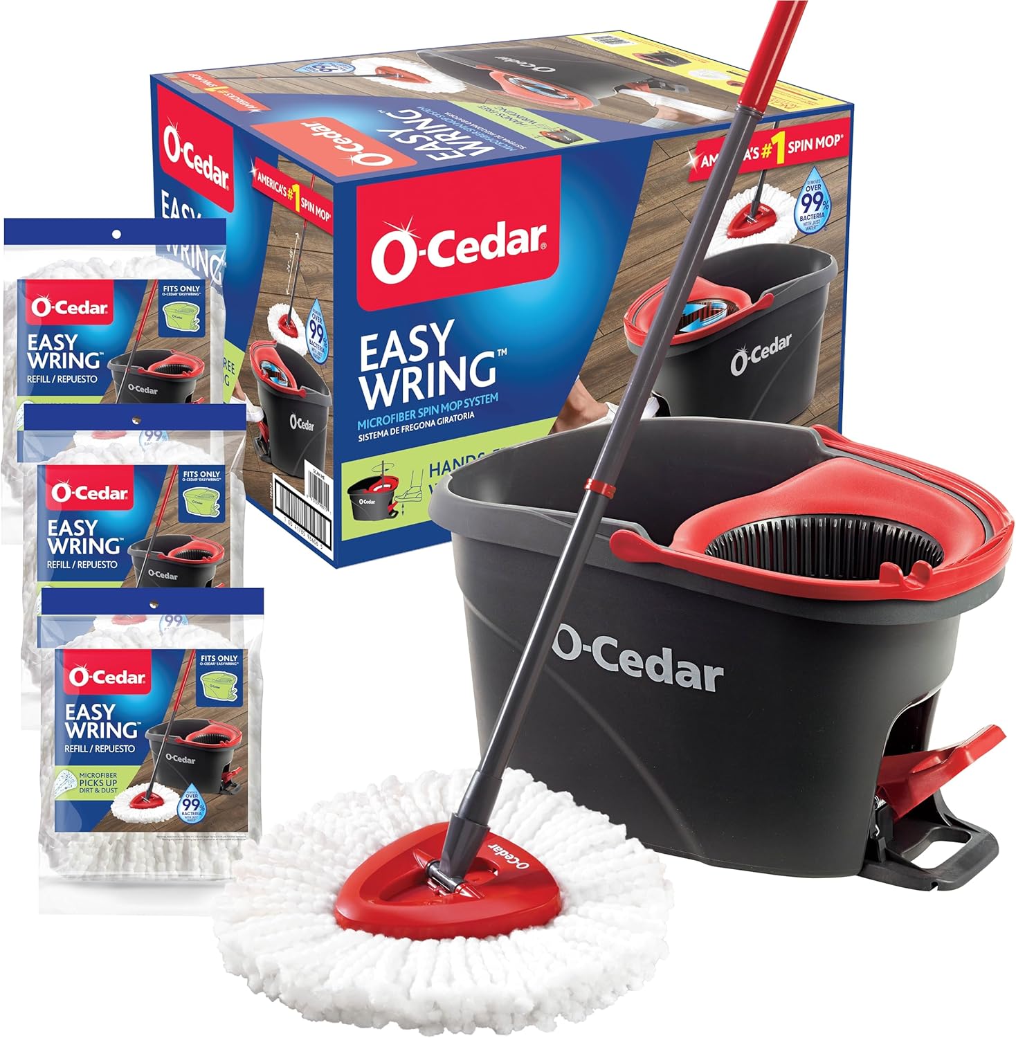 O-Cedar Easy Wring Spin Mop & Bucket with 3 Extra Refills Review