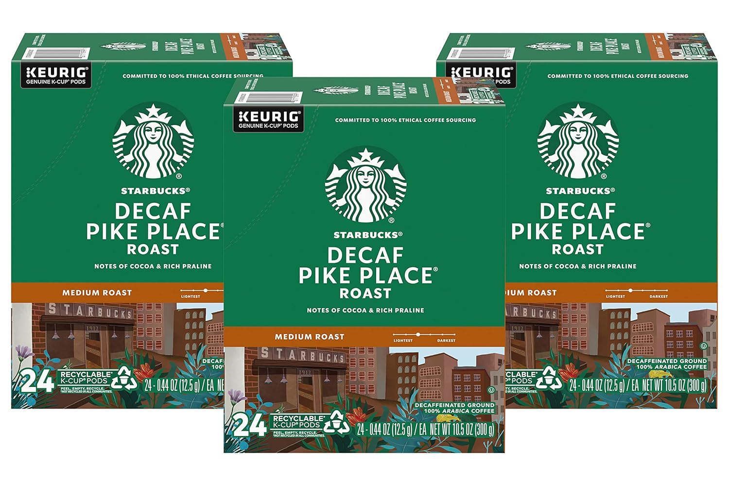 Starbucks Decaf Pike Place Roast K Cups for Flavorful Coffee