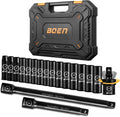 BOEN 3/8ft Drive Deep Impact Socket Set, 18 Piece Metric - Heavy Duty