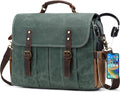 Messenger Bag for Men 15.6 Inch Vintage Canvas Leather Briefcase Other