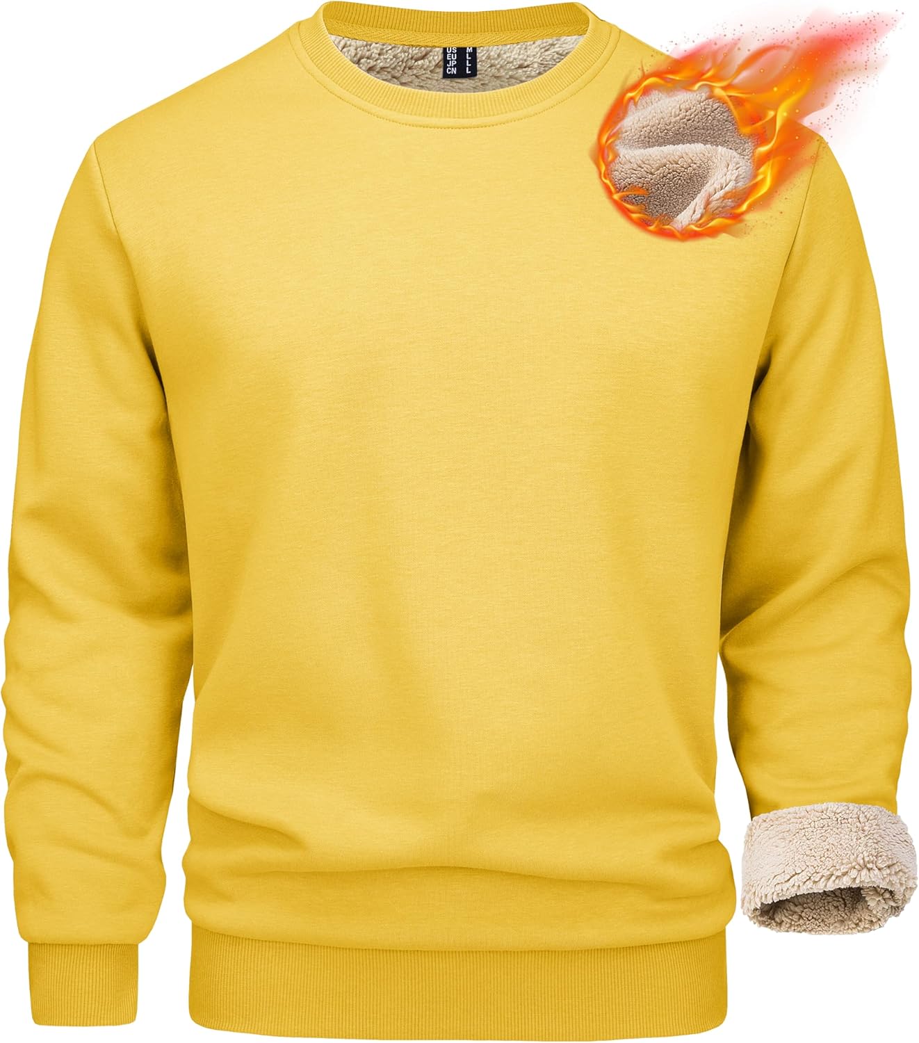 MAGCOMSEN Men's Sherpa Lined Sweatshirts for Ultimate Warmth