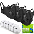 BASE CAMP M Plus Dust Face Mask with Extra Filters - Reusable