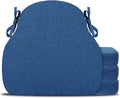 Navy Blue Winsor Chair Cushions with Ties - Comfortable Non Slip Set