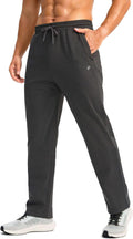 Pudolla Men's Fleece Lined Sweatpants with Zipper Pockets - Warm Shoes