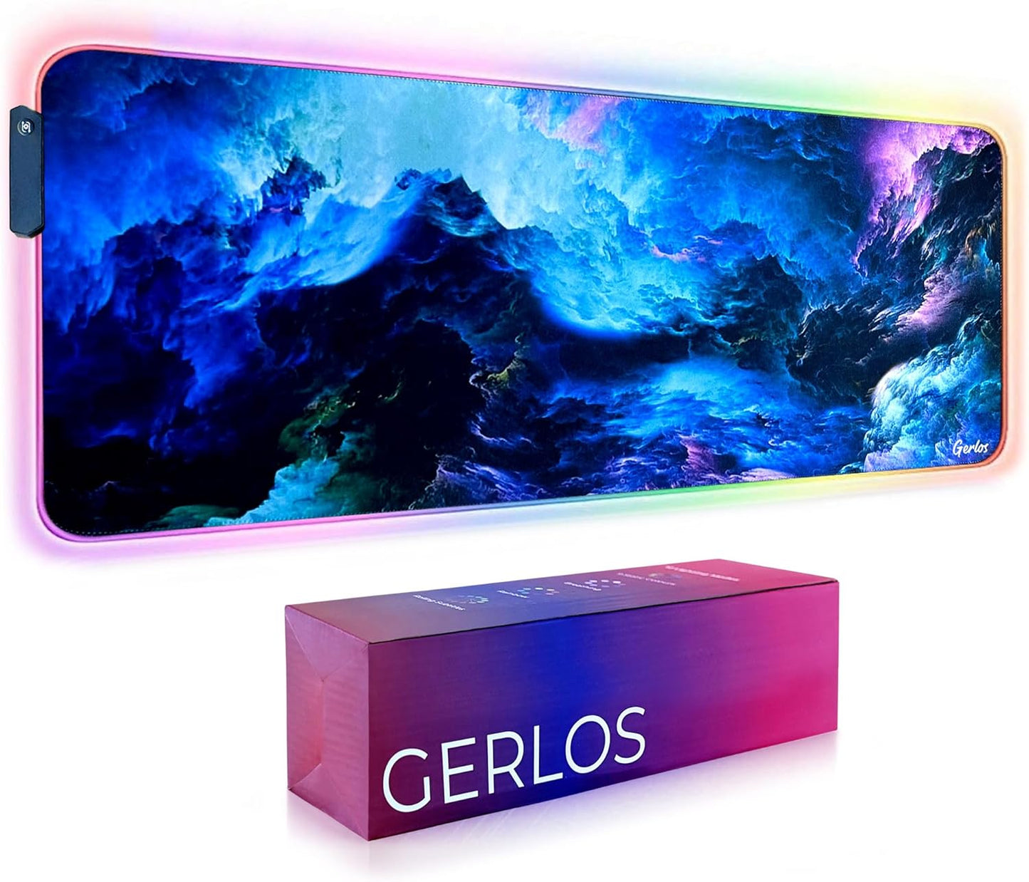 Gerlos RGB Gaming Mouse Pad - XL Illuminated Surface