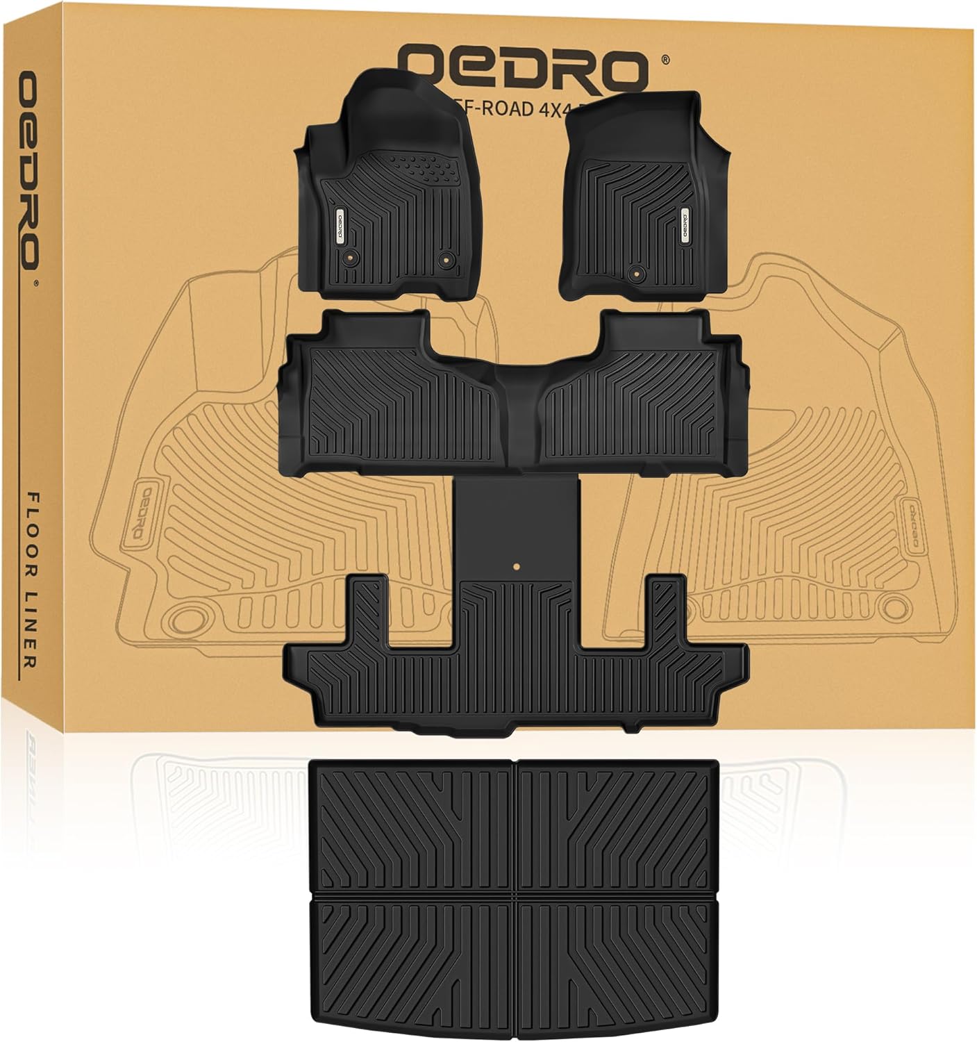 Custom Fit OEDRO Floor Mats for 2021-2026 Chevrolet Suburban