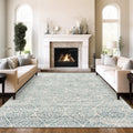 9x12 Area Rug for Living Room - Washable, Stain Resistant Light Blue