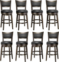 PrimeZone Swivel Bar Stools Set of 8 - 24 in Counter Height Stools