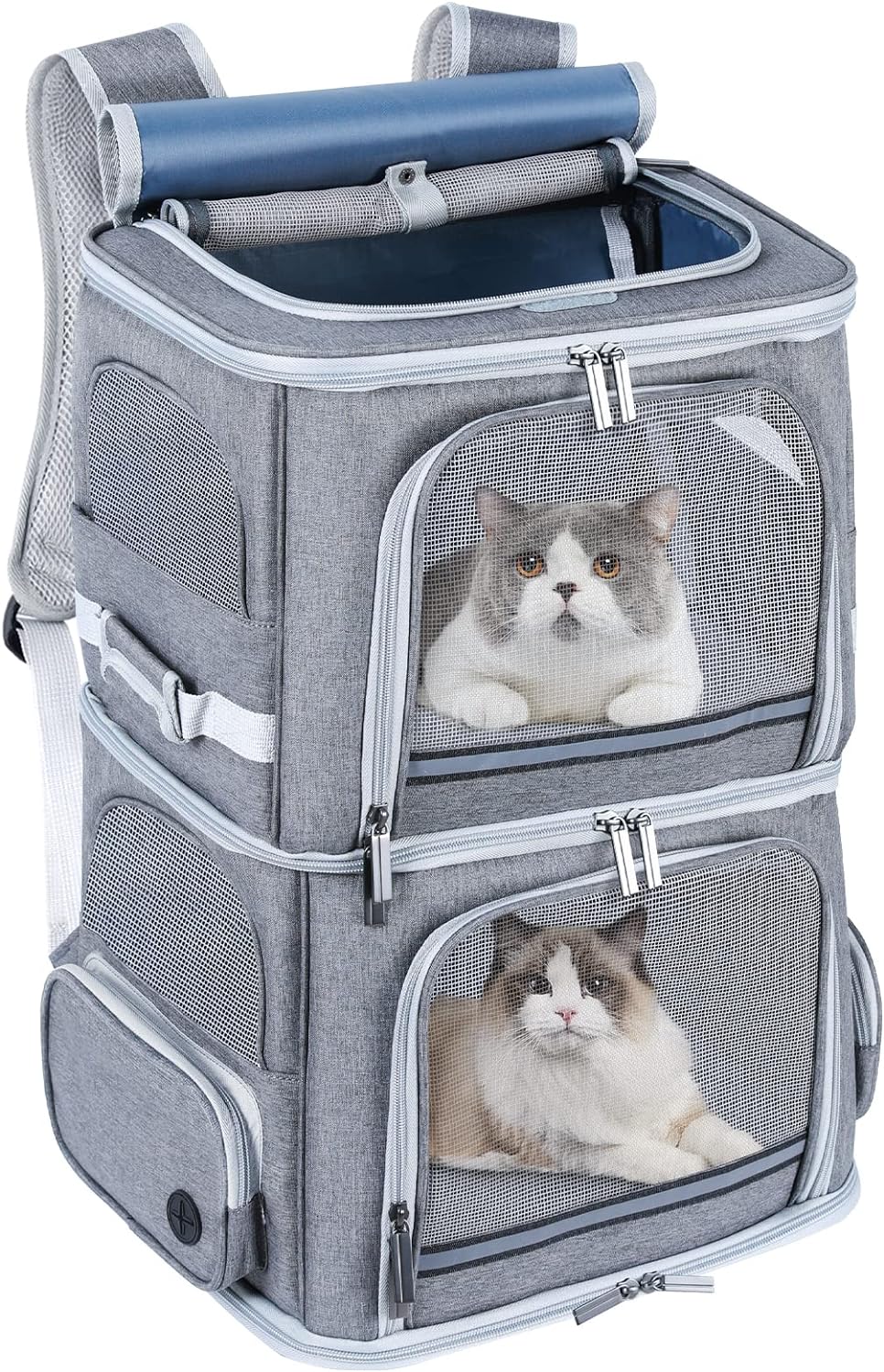 Double Cat Carrier Backpack for Two Cats and Medium Dogs