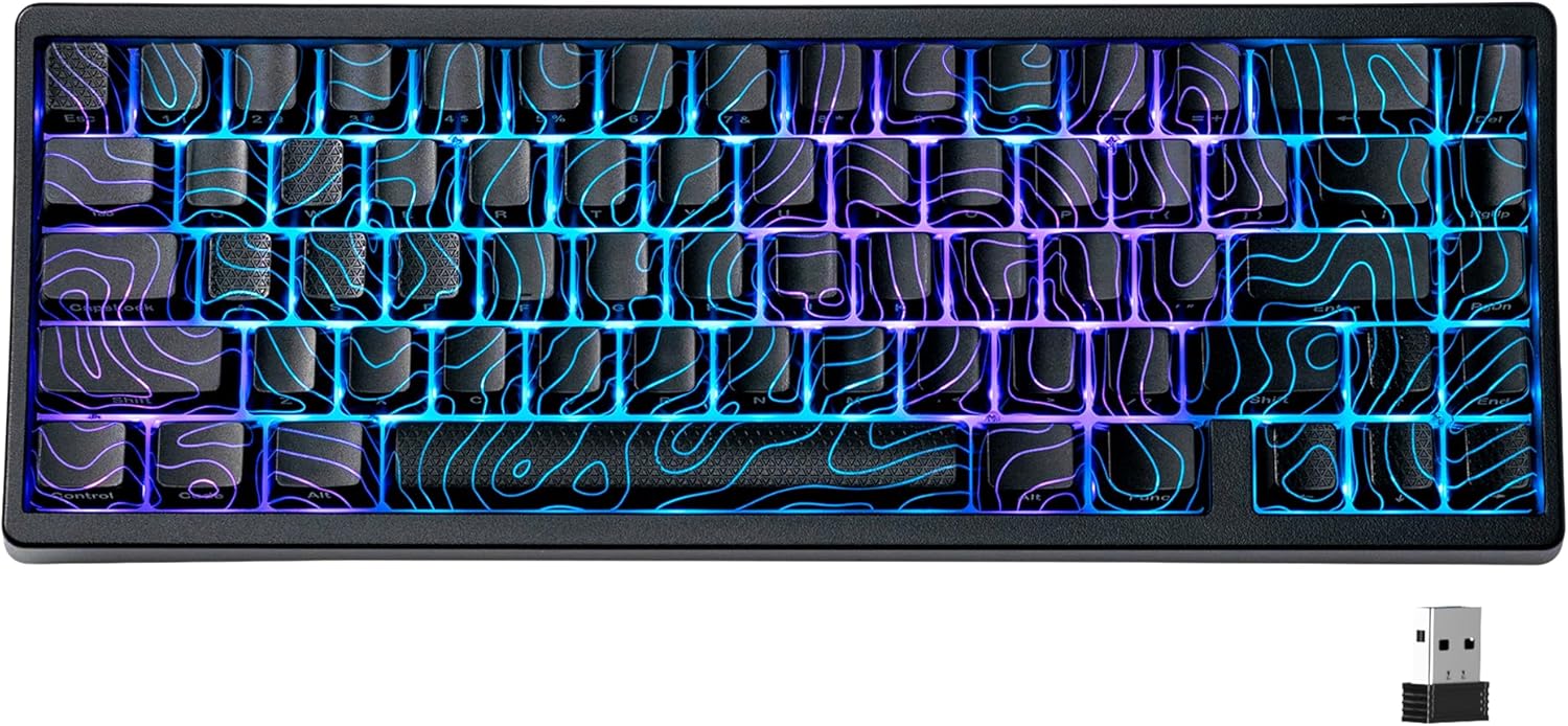 HITIME Wireless Topographic Gaming Keyboard