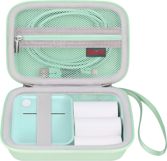 Portable Label Printer Travel Case - Green
