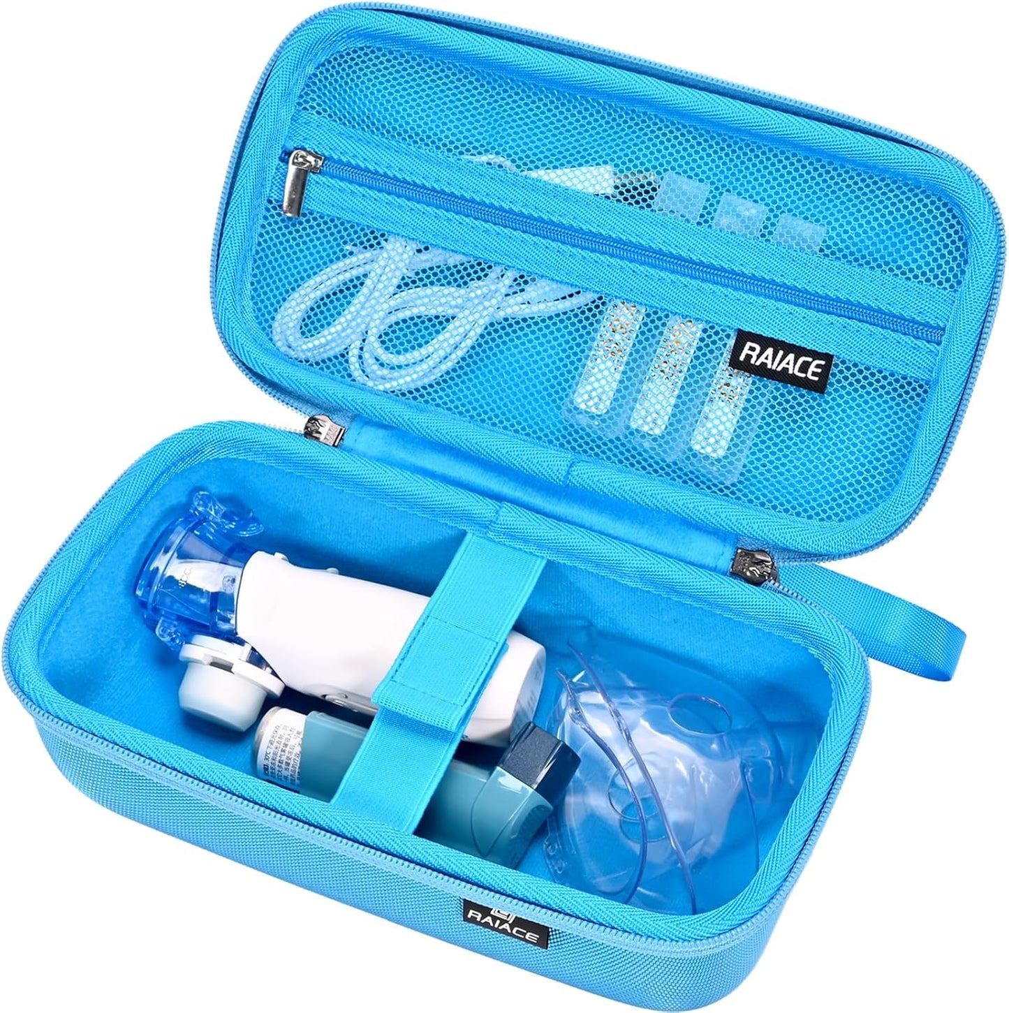 RAIACE Blue Nebulizer Case - Organize Medicine On-the-Go