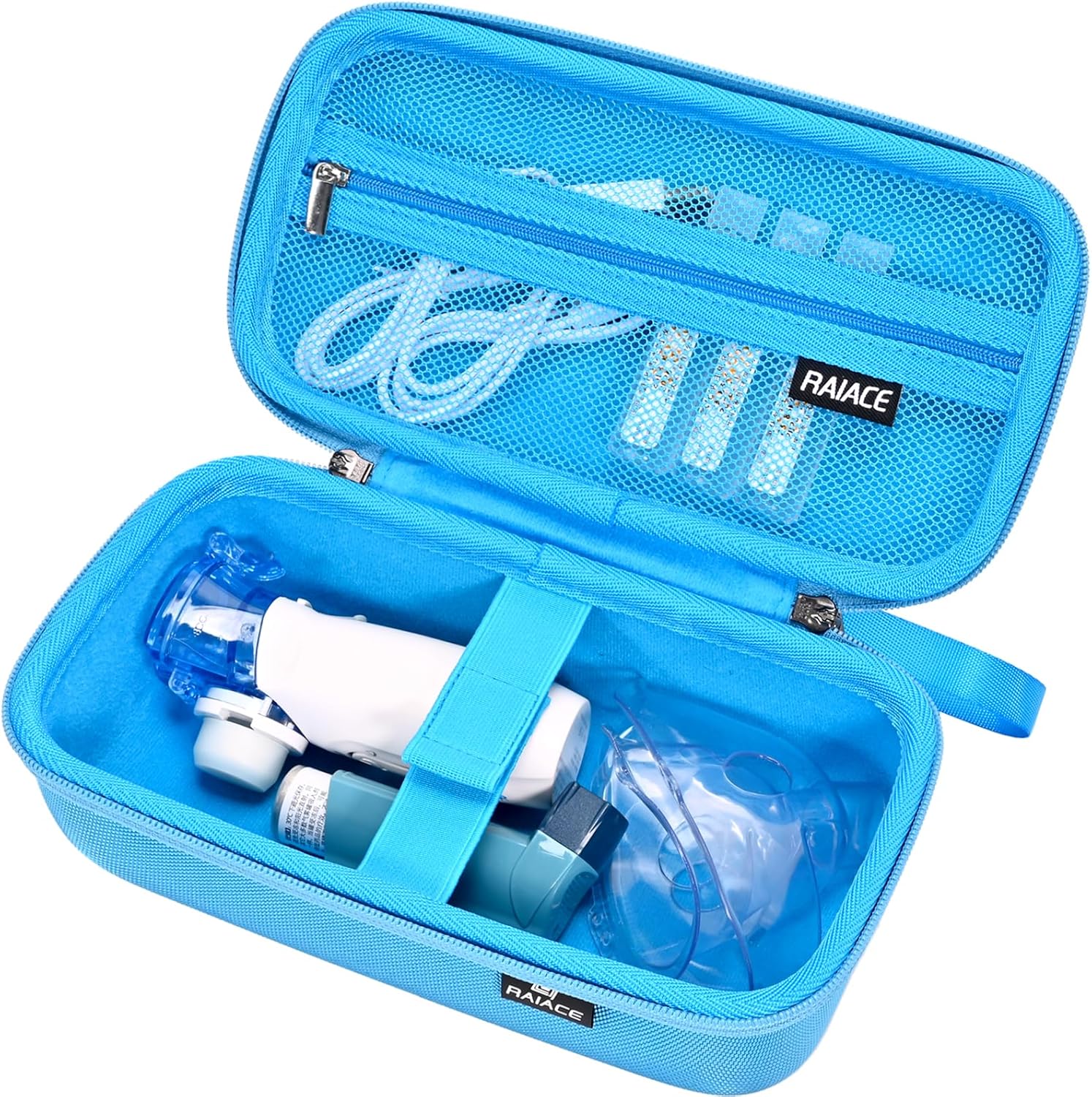 RAIACE Blue Nebulizer Case - Organize Medicine On-the-Go