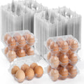 200PCS Clear Plastic Egg Cartons 6 Count - Reusable Medium Egg Holders