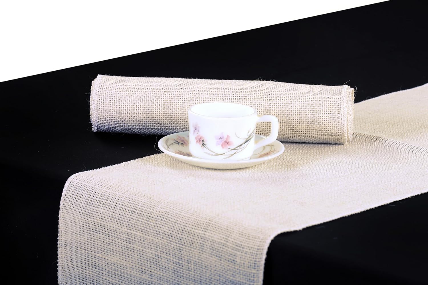 MDS 10 PCS Natural Burlap Table Runners for Rustic Decor