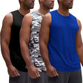 DEVOPS 3 Pack Men's Muscle Shirts Sleeveless Dri Fit Gym Tank Tops