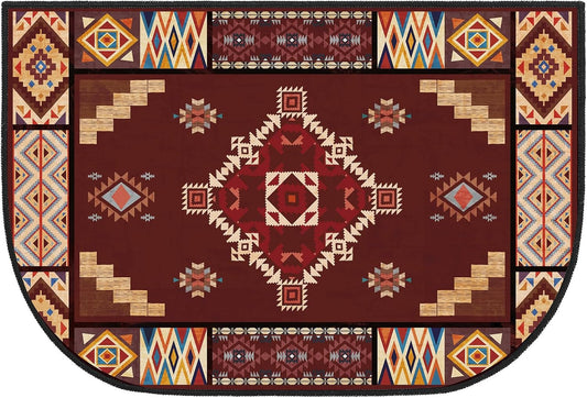 Demissle Fireproof Hearth Rug for Fireplace and Wood Stove