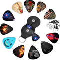 Unique 12 Pack Guitar Picks with Leather Holder - Perfect Gift for Guitar Lovers!