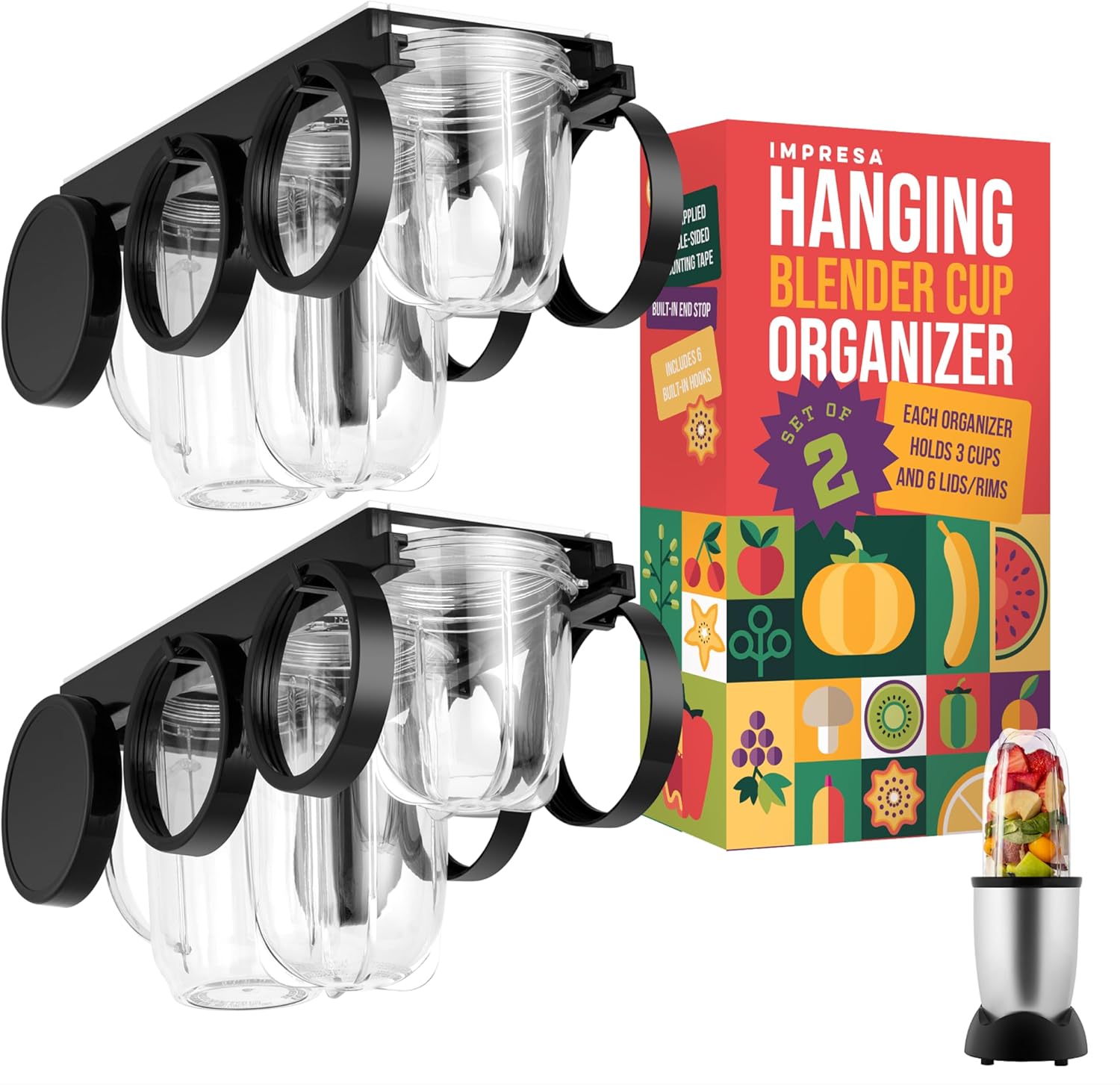 Space-Saving Magic Bullet Cup Holder