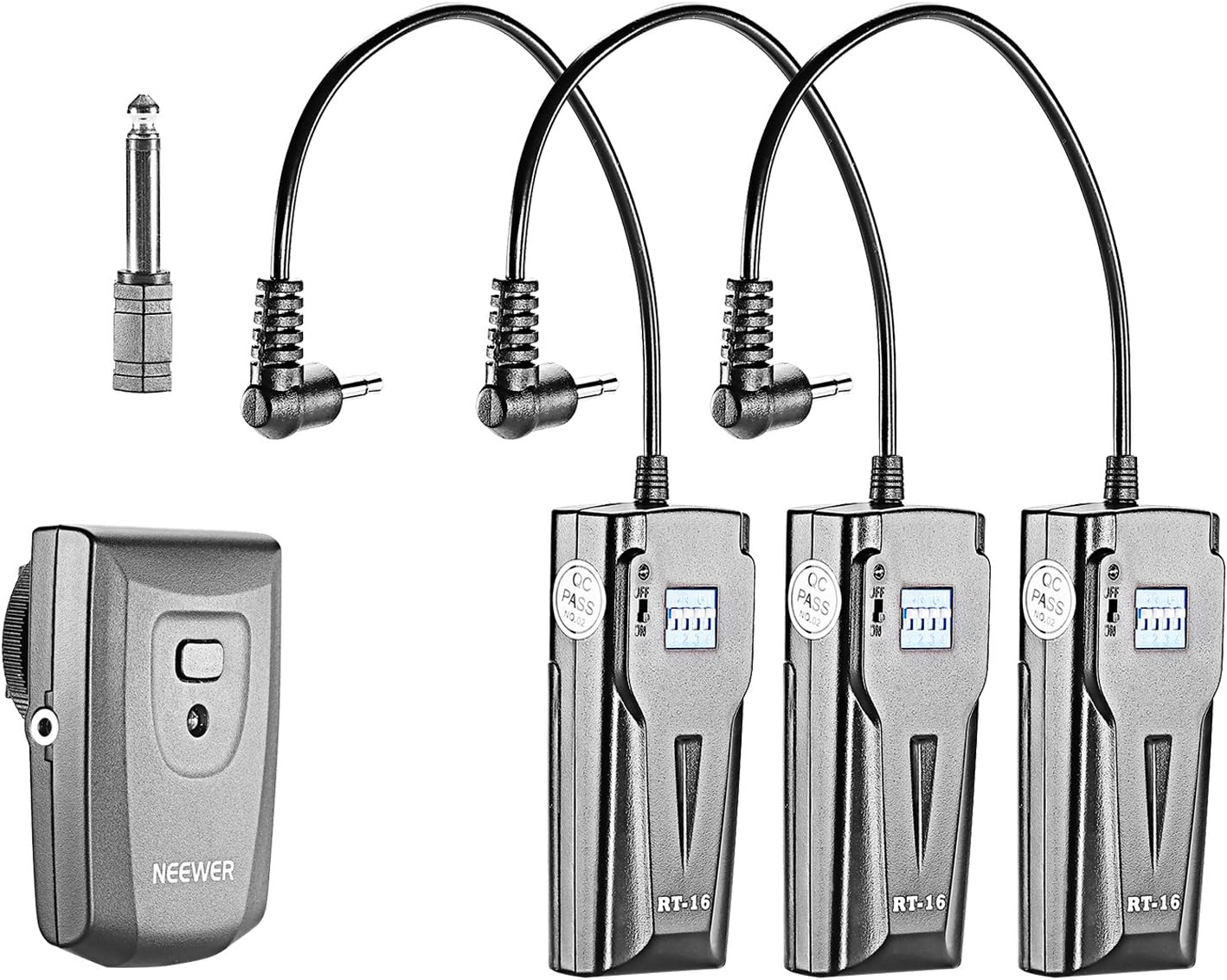 Neewer Wireless Flash Trigger RT-16 with 3 Receivers for Photographers
