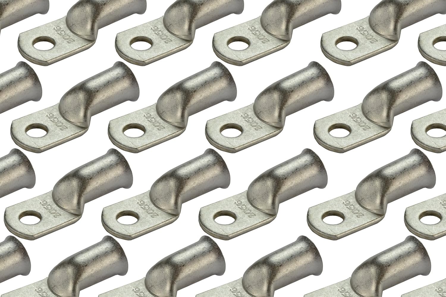 TEMCo 50 Pack Tinned Copper Welding Battery Cable Ends for Durability