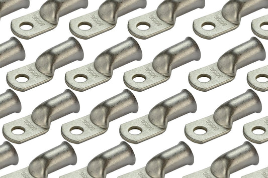 TEMCo 50 Pack Tinned Copper Welding Battery Cable Ends for Durability