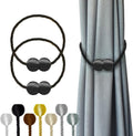 Hion Magnetic Curtain Tiebacks Set - Stylish & Strong Hold