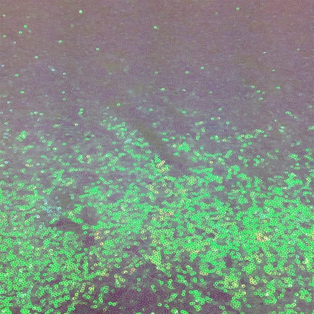 Sparkling Sequin Gown Fabric - Hologram White ~