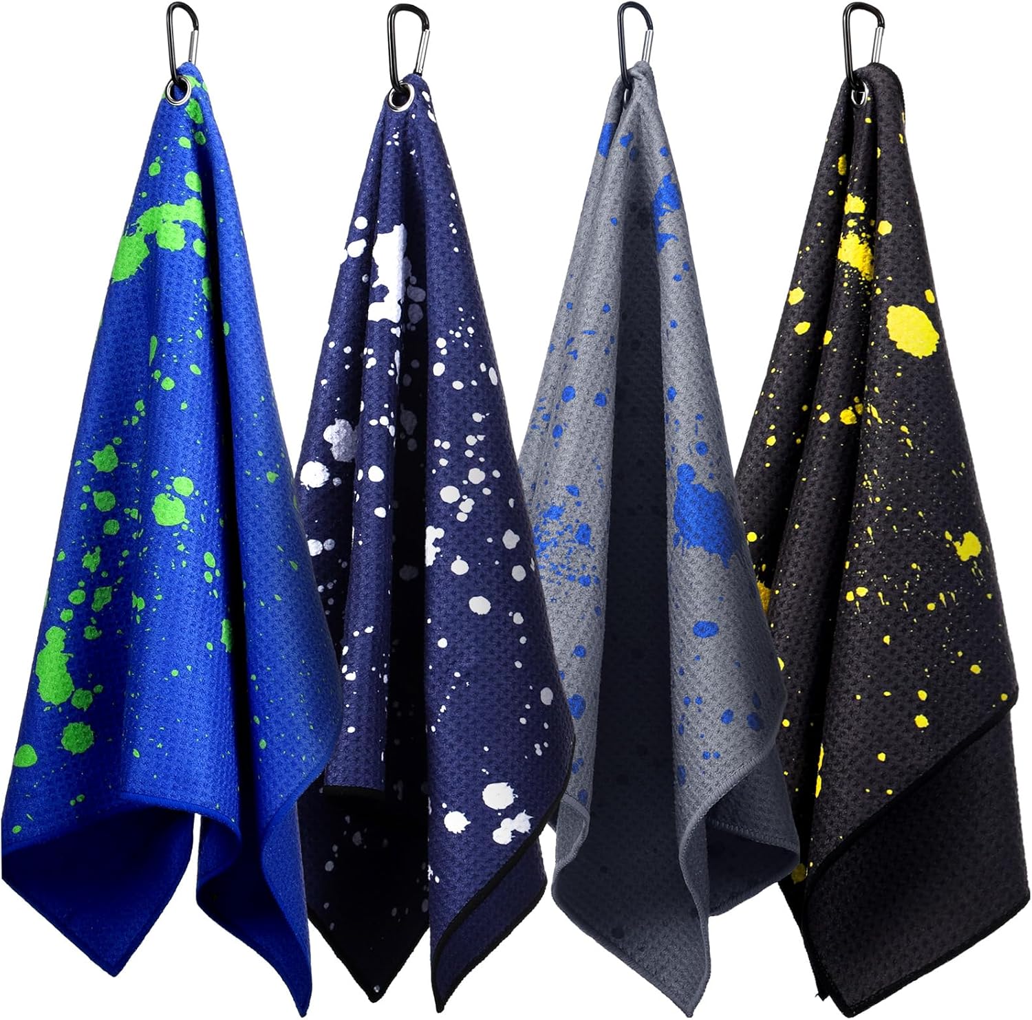 Premium Microfiber Golf Towel Set - Quick Drying & Clip-On for Easy Access