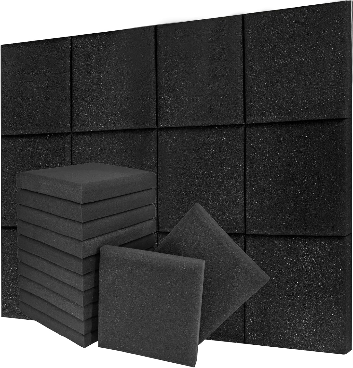 High-Density Sound Proof Foam Panels for Walls - 24 Pack
